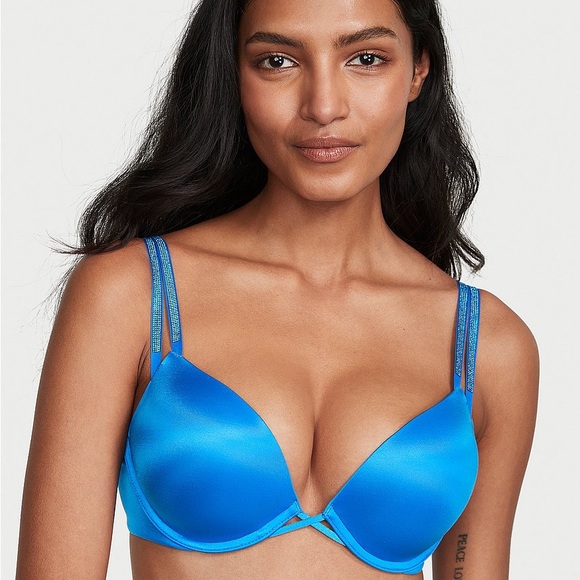 Victorias secretVERY SEXY Bombshell Double Shine Strap Push-Up Bra size 32B